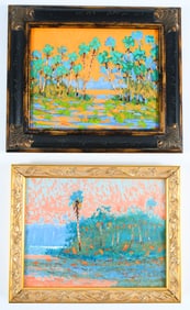 2PC. EARLY GREG BEHYMER FLORIDA PAINTING LOT