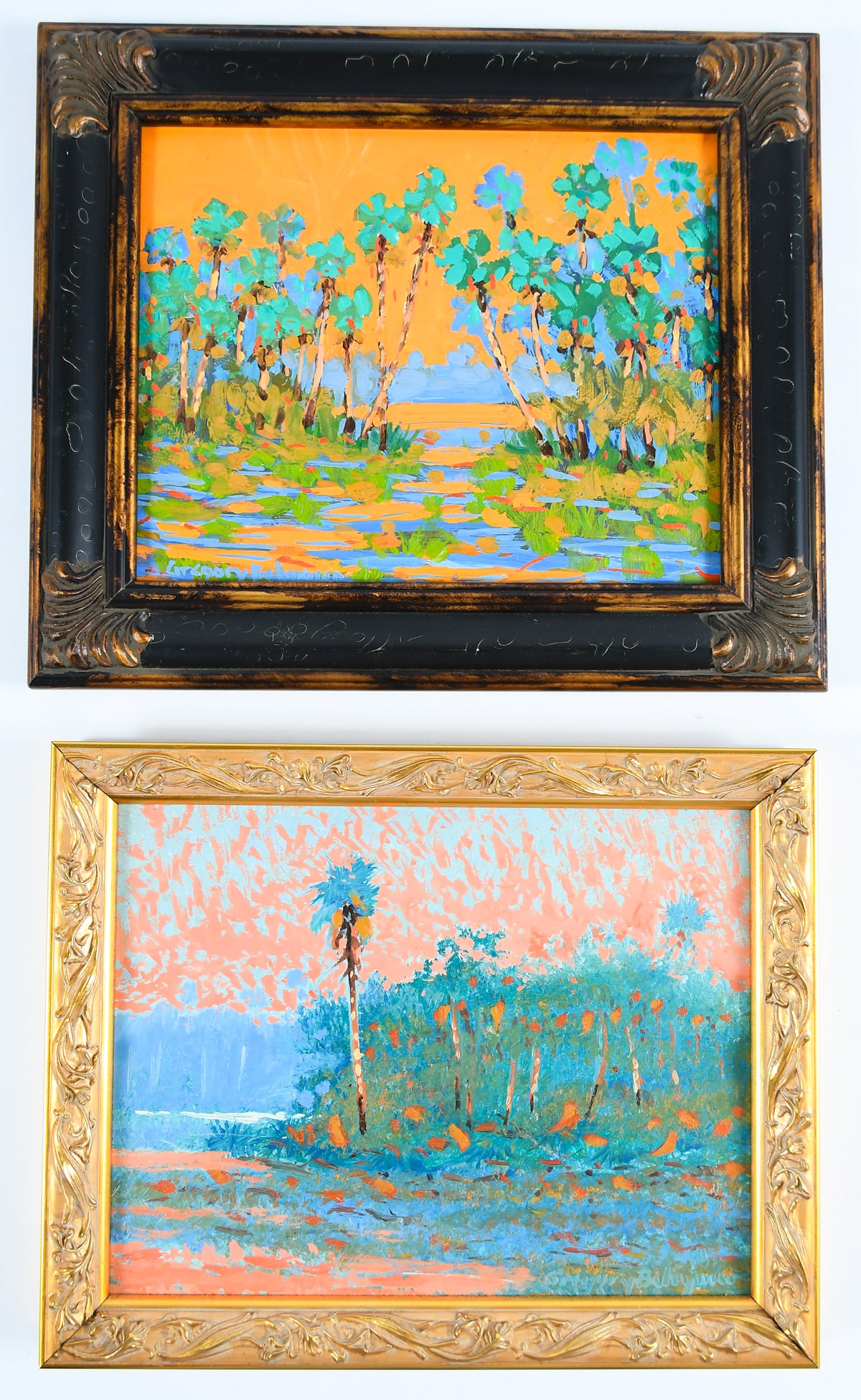 2PC. EARLY GREG BEHYMER FLORIDA PAINTING LOT (1 of 3)
