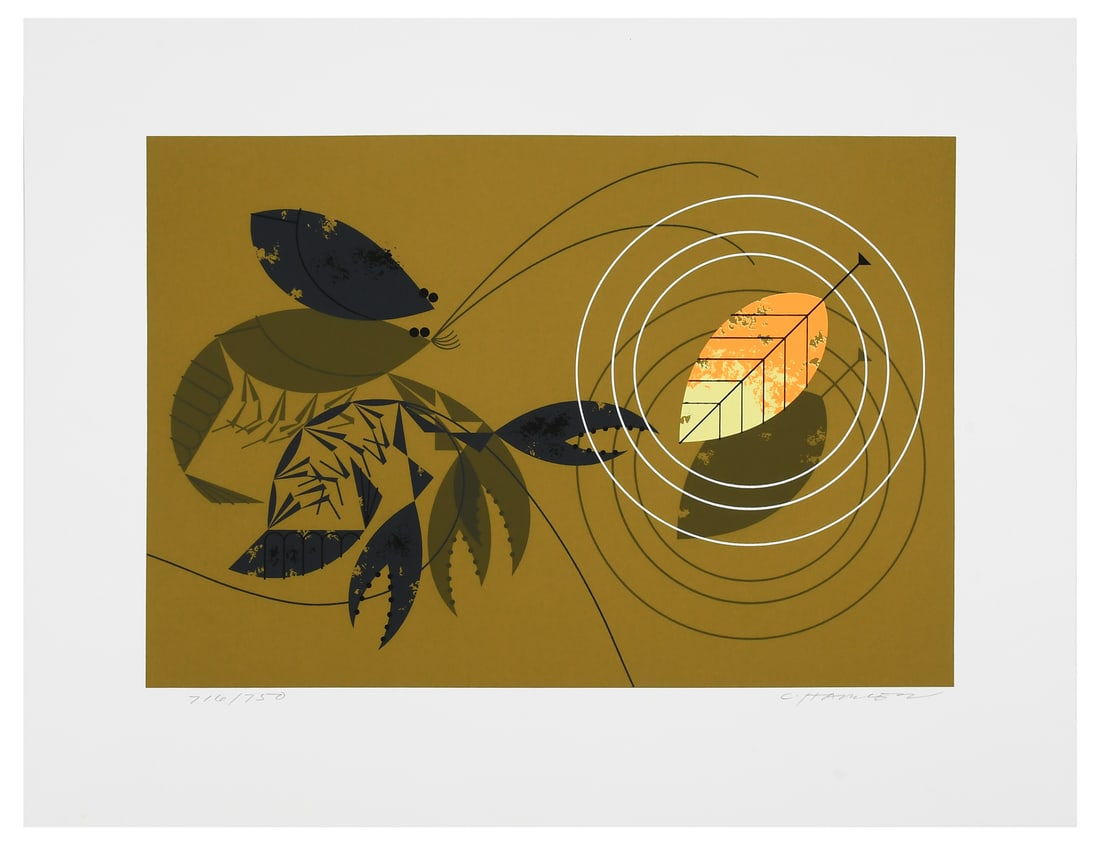 CHARLEY HARPER CRAYFISH SERIGRAPH: HARPER, Charley, (American, 1922-2007): Crayfish Molting, Serigraph, 13.125" x 17.125" with margins, pencil signed lower right, numbered 716/750 lower left, framed. Sold with original Frame House Gall