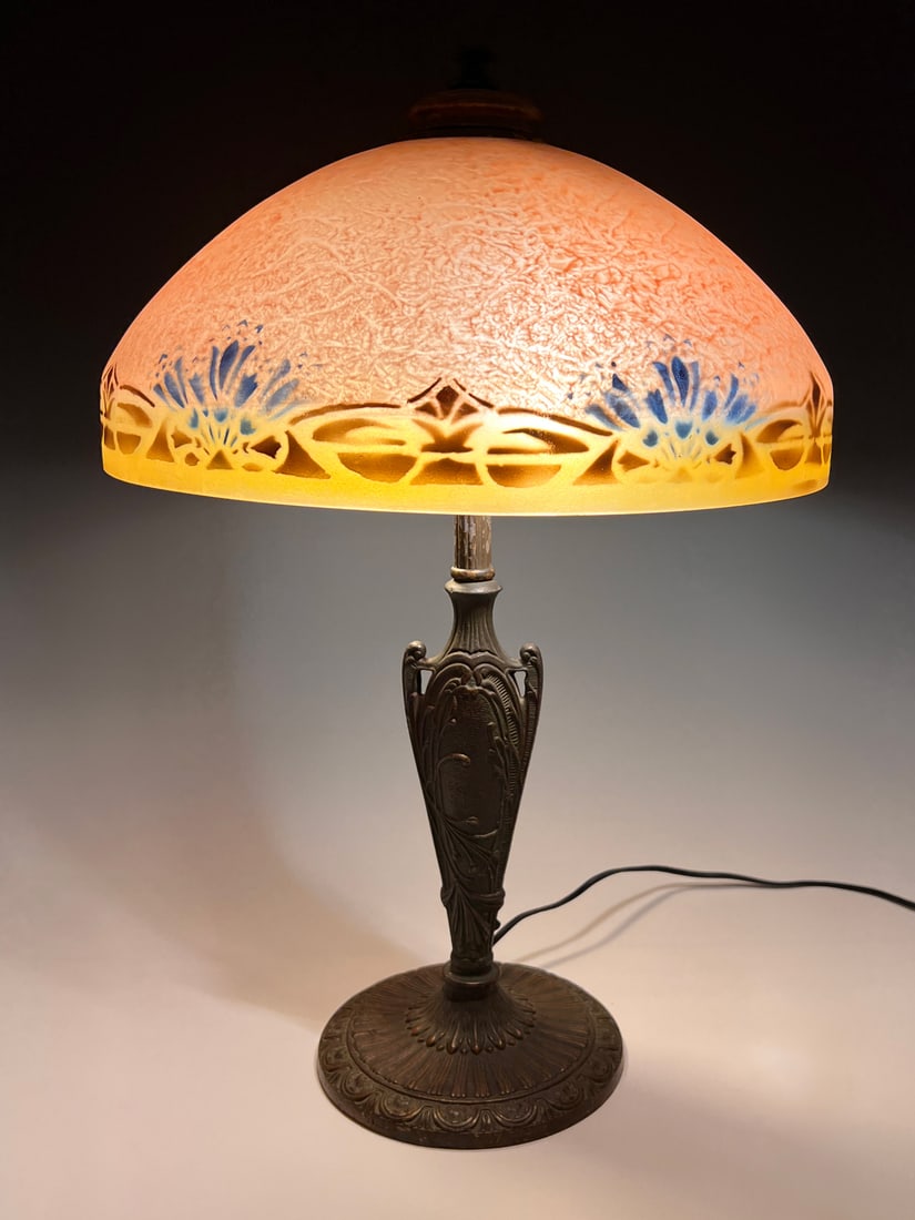 SALE BROS. REVERSE PAINTED ARTS & CRAFTS LAMP (1 of 5)