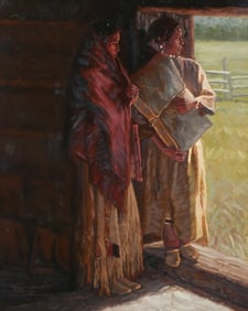 TOM SAUBERT ORIGINAL NATIVE AMERICAN PAINTING