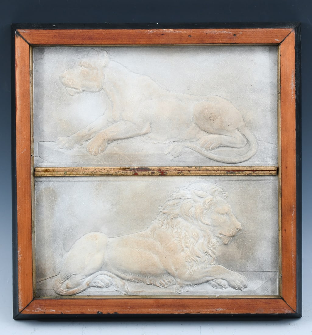 AMERICAN ENCAUSTIC TILE COMPANY LION TILE PLAQUES (1 of 5)