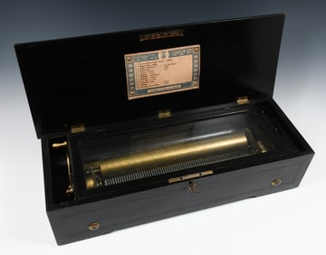 DECORATED ROSEWOOD 12 SONG MUSIC BOX