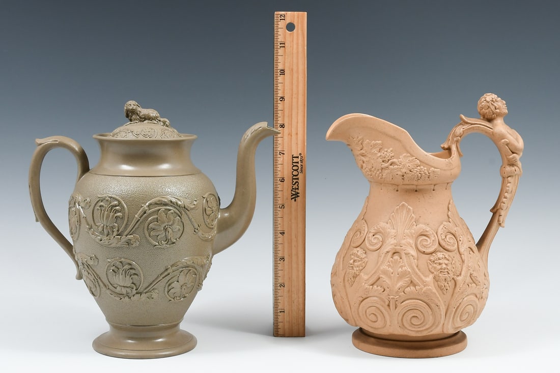 2 PC. WEDGWOOD TEAPOT & RIDGWAY PITCHER (1 of 5)