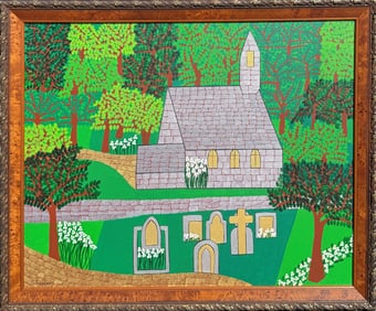 LINDA SCHAPPER IRISH CEMETARY PAINTING