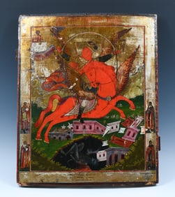 RUSSIAN ICON OF THE ARCHANGEL MICHAEL