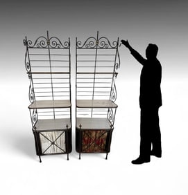 2 VINTAGE FRENCH BAKERS'S RACKS