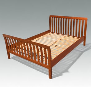 QUEEN SIZE DANISH MID CENTURY MODERN TEAK BED