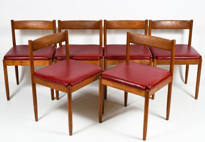 6 PC. MID CENTURY MODERN DANISH TEAK DINING CHAIRS