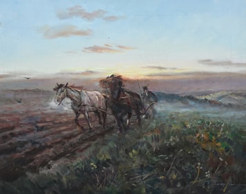 DMITRY POTOROKA FLOWERING FIELD PAINTING