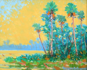 GREG BEHYMER NEAR BLUE CYPRESS LAKE FLORIDA PAINTING