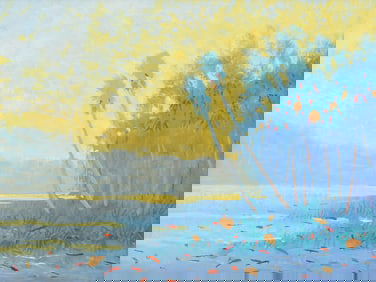 EARLY GREG BEHYMER ST. JOHN’S RIVER FLORIDA PAINTING