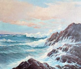 A.E. BRACY COASTAL SURF PAINTING