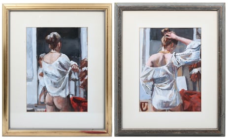 2PC. PORTRAITS OF WOMEN FROM BEHIND