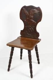 EARLY 20TH-CENTURY GERMAN CARVED EAGLE CHAIR