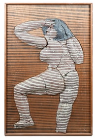 LARGE HAROLD NOSTI GLAZED CLAY RELIEF