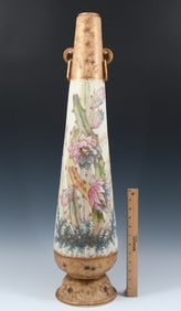EXTRAORDINARILY LARGE ROYAL BONN CACTUS VASE
