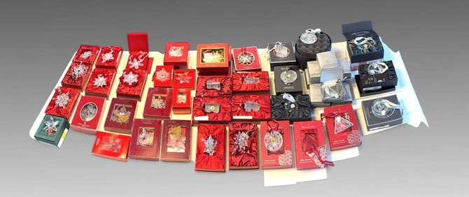55 WATERFORD CRYSTAL CHRISTMAS ORNAMENTS