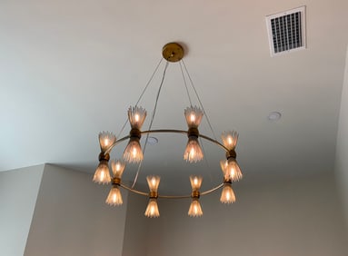 NOURTUDE GOLD & SILVER CHANDELIER