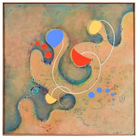 LINDA LARISCH MODERNIST ABSTRACT COMPOSITION
