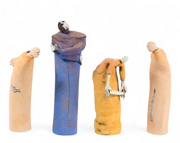 4 PC. ROB GIORDANO ART POTTERY LOT