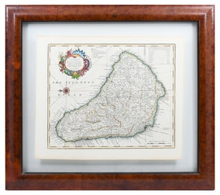 ANTIQUE FRAMED EMANUEL BOWEN BARBADOES MAP