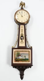 WALTHAM REVERSE PAINTED BANJO CLOCK