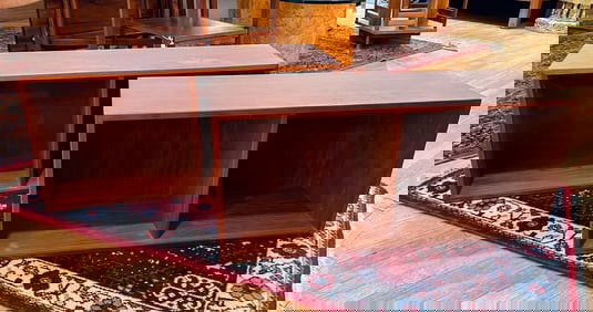 PAIR OF MID-CENTURY HANGING WALL UNITS