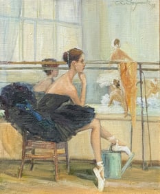 BALLET REHEARSAL PAINTING SIGNED SEYMOUR