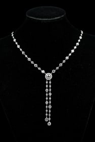 MANNER OF TIFFANY PLATINUM CIRCLET DIA NECKLACE