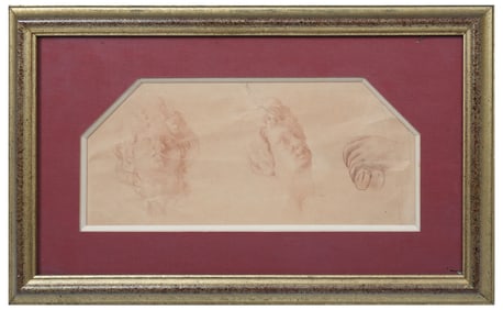 SANGUINE OLD MASTER STYLE PENCIL STUDIES