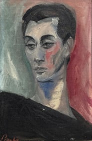 MODERNIST PORTRAIT PAINTING OF FAVIO FABRESE FAVARO
