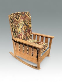 GUSTAV STICKLEY ARTS & CRAFTS OAK ROCKER
