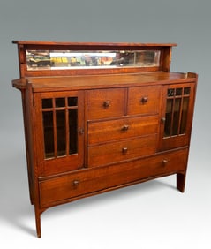 BROOKS ARTS & CRAFTS OAK SIDEBOARD / BUFFET