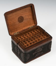 CARVED SOUTHEAST ASIAN DRAGON CIGARETTE BOX