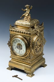 LATE 19TH-CENTURY FRENCH D.C. CO. CHERUB CLOCK