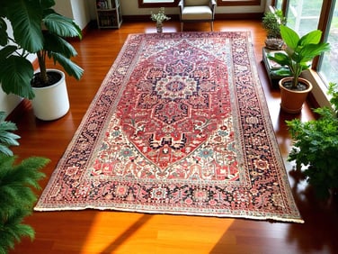 SIGNED ESTATE ORIENTAL HERIZ CARPET