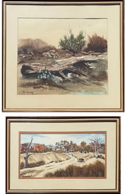 TWO BILL KENNEDY WATERCOLOR PAINTINGS