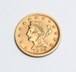 1905 US LIBERTY 2 1/2 DOLLAR GOLD COIN