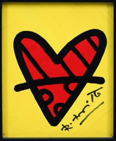 ROMERO BRITTO "WITH LOVE" PAINTING