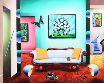 FERJO SURREAL LIVING ROOM PAINTING