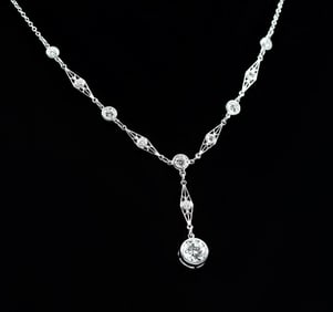 PLATINUM DIAMOND EDWARDIAN NECKLACE