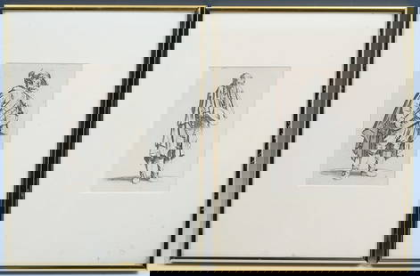 2 JACQUES CALLOT ETCHINGS: 2 JACQUES CALLOT ETCHINGS: