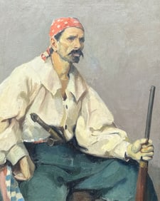 GEORGE TRIMMER BUCCANEER OIL PORTRAIT