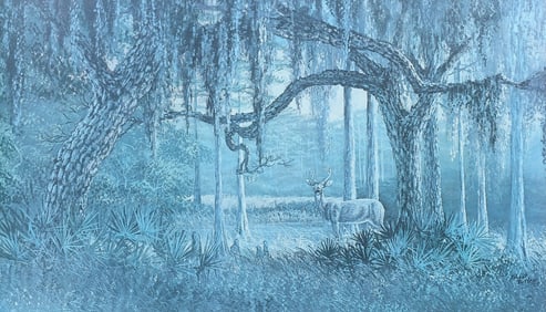ROBERT BUTLER LITHOGRAPH "BIG CYPRESS BUCK"