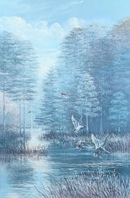 ROBERT BUTLER LITHO "MALLARDS IN THE FAKAHATCHEE"