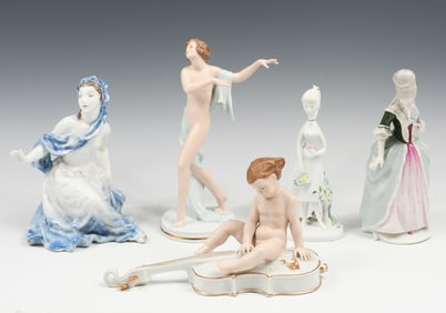 5 PC. ROSENTHAL PORCELAIN FIGURES