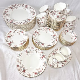 72 PC. MINTON "ANCESTRAL" PORCELAIN DINNERWARE