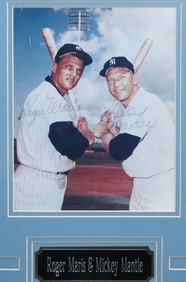 MICKEY MANTLE & TED WILLIAMS SIGNED PHOTO