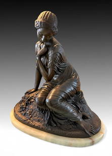 SEATED WOMAN BRONZE: SEATED WOMAN BRONZE: